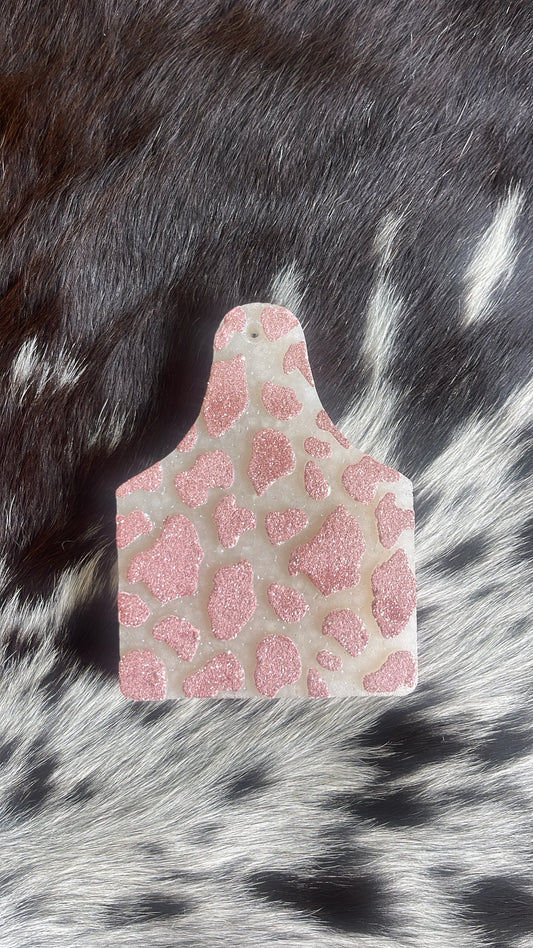 Cow Print Cow Tag Freshie