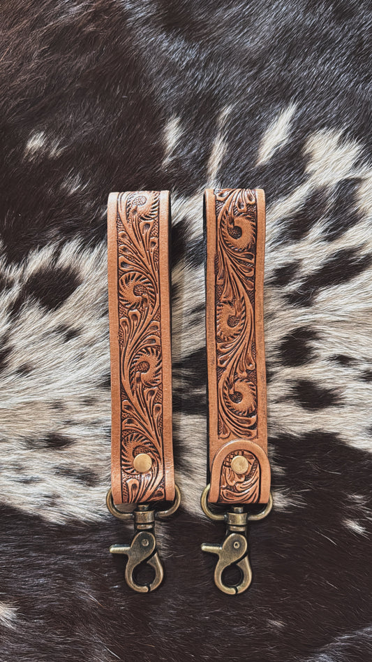 Daydream Tooled Leather Keychain