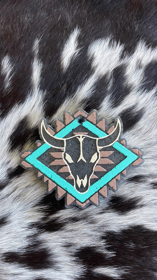 Vintage Bull Skull Freshie