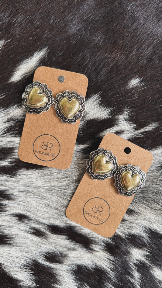 The Hearty Bubble Earring In Silver/Gold