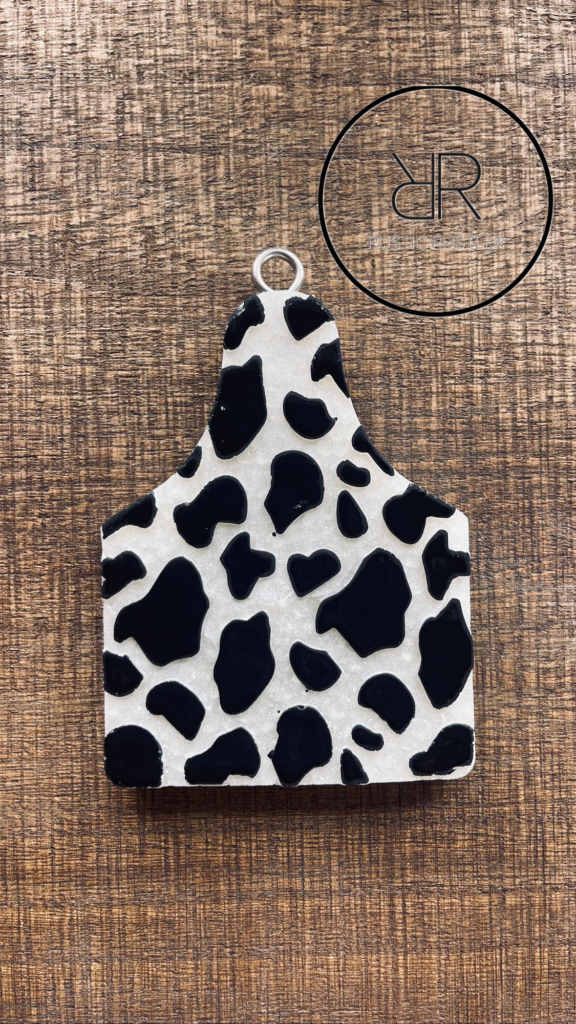 Cow Print Cow Tag Freshie