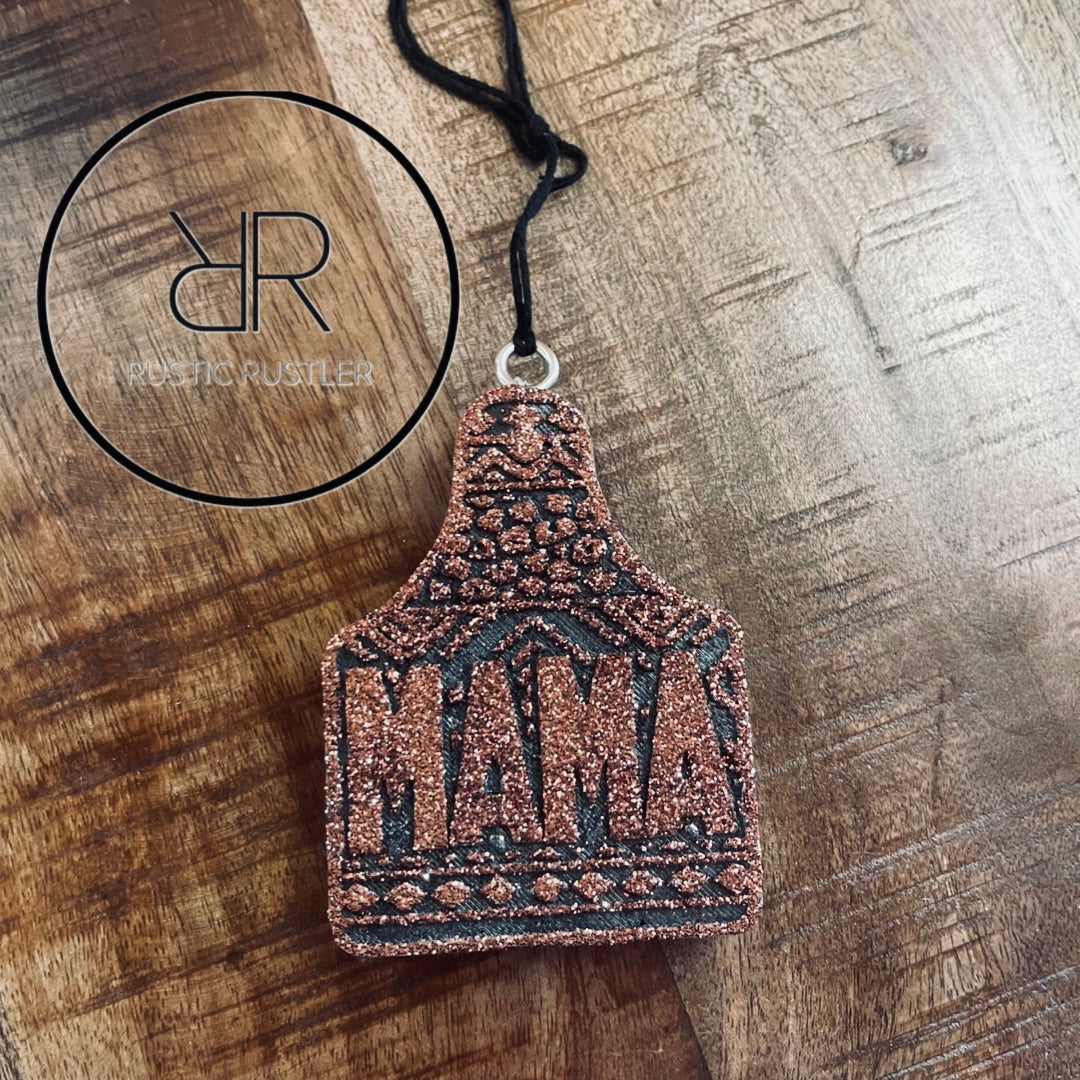 Mama Cow Tag Freshie