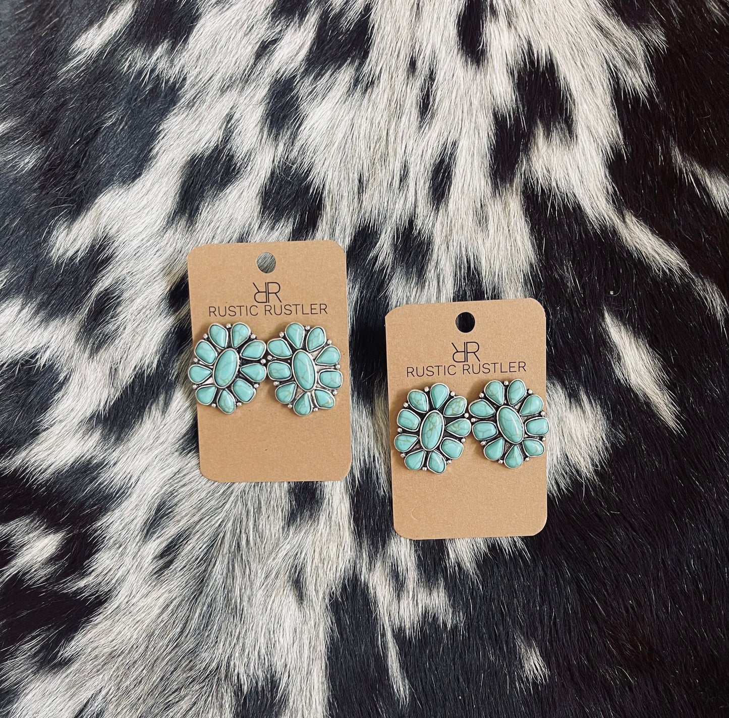 Turquoise Concho Earrings